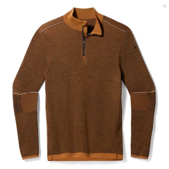 Smartwool Men's XL  Intraknit™ Thermal Max Merino Base Layer 1/4 Zip Brown NWT - Picture 6 of 7